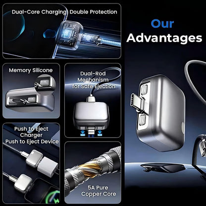 Intelligence 140W Auto-Disconnect USB-C Fast Charging Adapter with Safety Separator