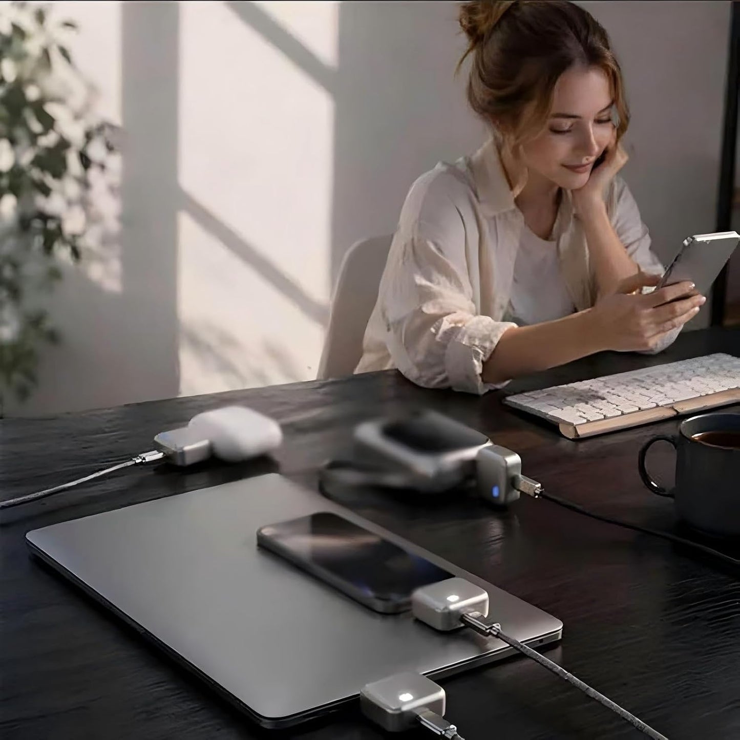 Intelligence 140W Auto-Disconnect USB-C Fast Charging Adapter with Safety Separator